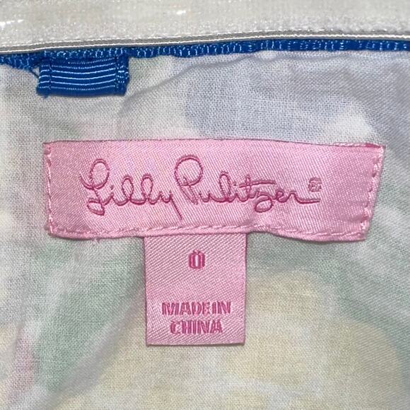 Lilly Pulitzer Strapless Scalloped Cael Top in Zinnie Minnie Floral Size 0 - Picture 2 of 12